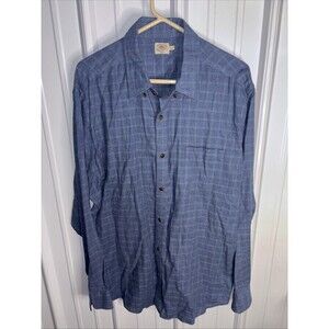 FAHERTY Brand Men’s Blue Plaud Button Down Size XL